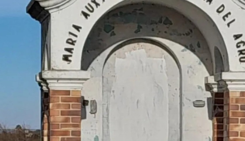 Indignación en la comunidad católica por vandalismo a la Virgen del puente Ferrocarretero