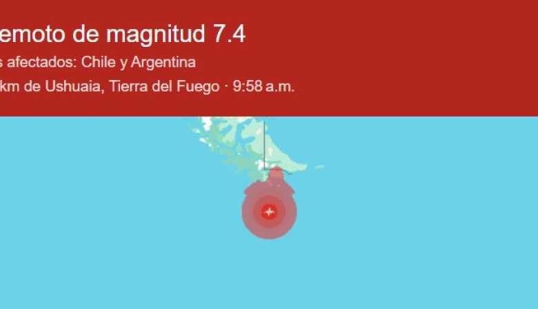 Fuerte sismo en el Pasaje de Drake: se sintió en ciudades de Tierra del Fuego