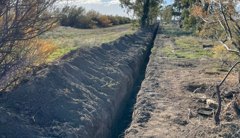Avanza a paso firme la construcción del acueducto que abastecerá al aeropuerto de Viedma