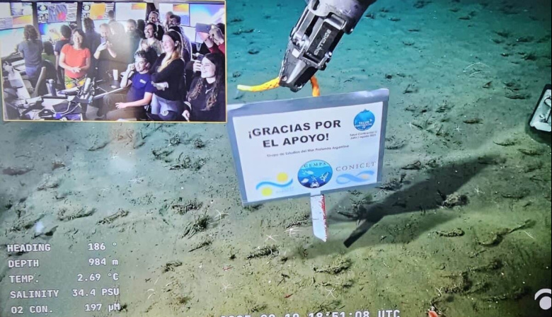 Emotivo cierre de la expedición del CONICET con mensaje desde el fondo del mar