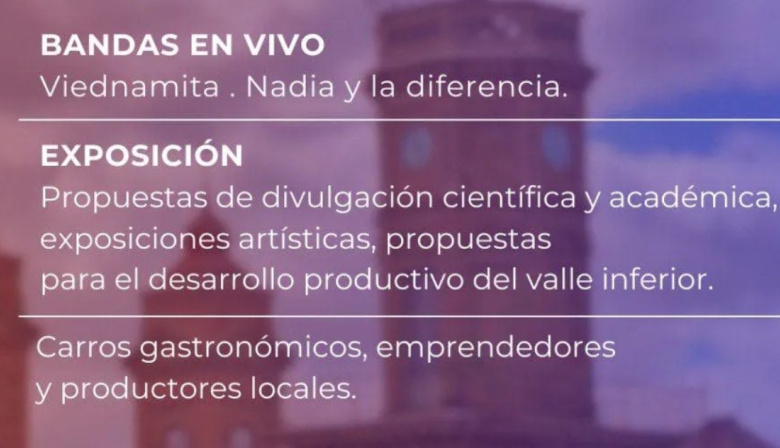 Viedma celebrará el Festival de la Democracia, la Ciencia y el Desarrollo Regional en la Manzana Histórica