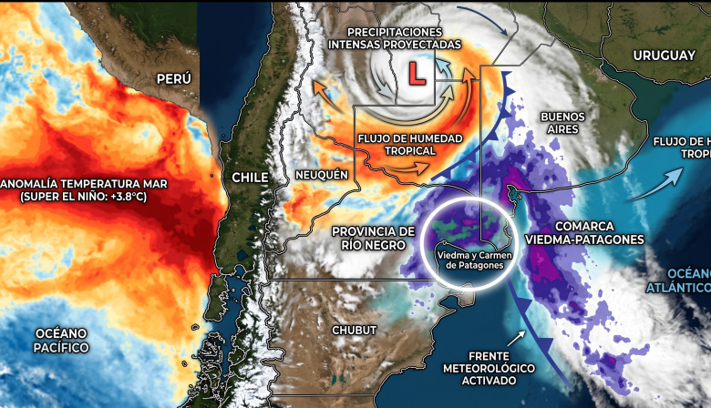 Alerta por un "Súper El Niño": qué impacto tendrá en Río Negro y cómo afectará el clima en Viedma