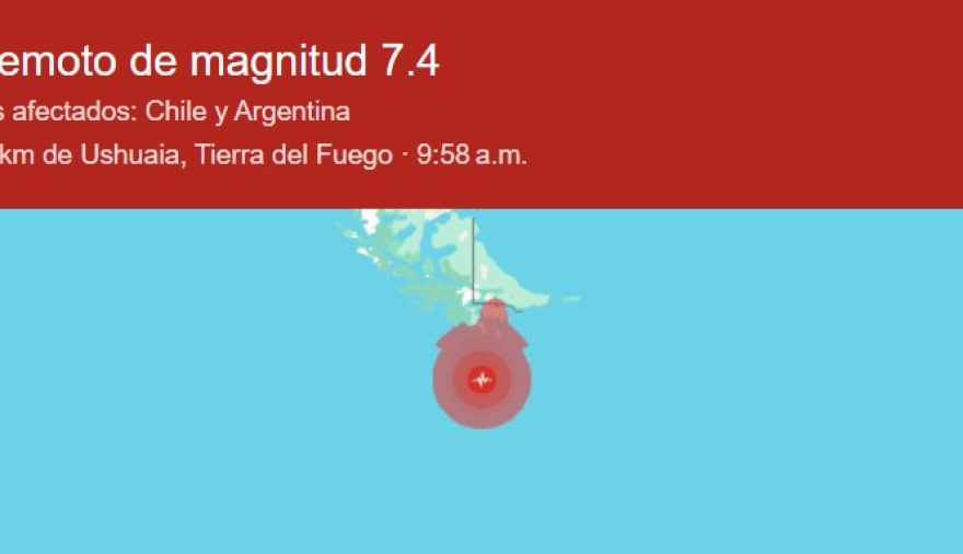 Fuerte sismo en el Pasaje de Drake: se sintió en ciudades de Tierra del Fuego