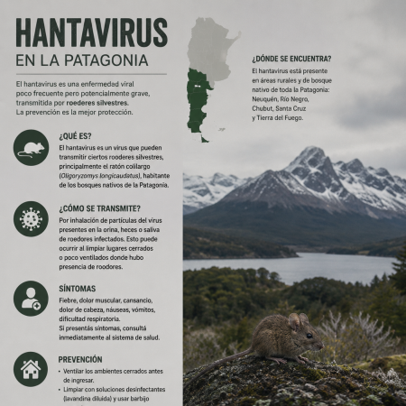 Bariloche confirmó un nuevo caso de hantavirus y activó el seguimiento sanitario
